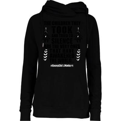 Every Child Matters Quote Womens Funnel Neck Pullover Hood