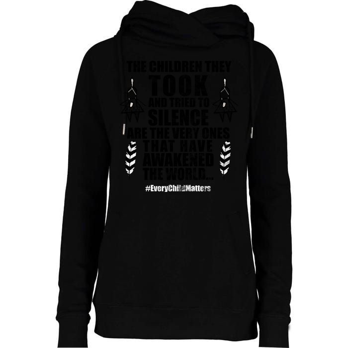 Every Child Matters Quote Womens Funnel Neck Pullover Hood