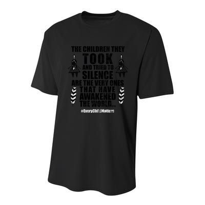 Every Child Matters Quote Youth Performance Sprint T-Shirt