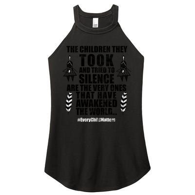 Every Child Matters Quote Women's Perfect Tri Rocker Tank