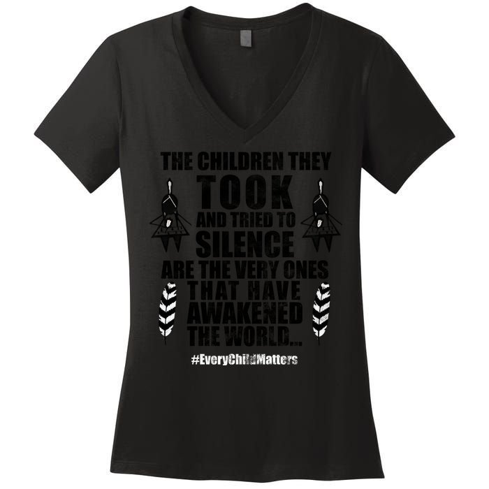 Every Child Matters Quote Women's V-Neck T-Shirt