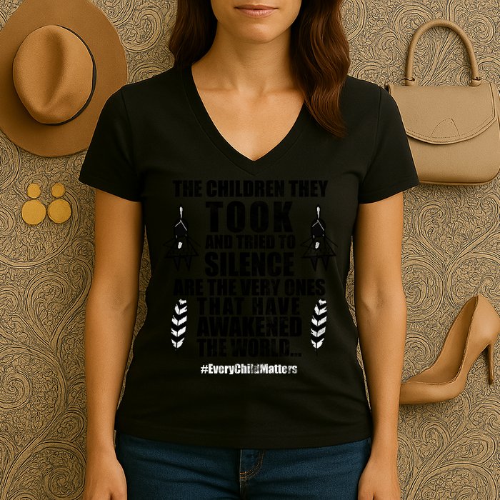 Every Child Matters Quote Women's V-Neck T-Shirt