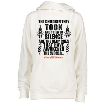 Every Child Matters Quote Womens Funnel Neck Pullover Hood