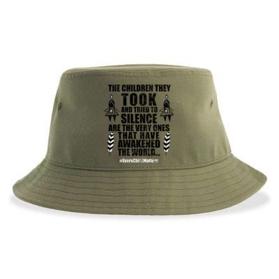 Every Child Matters Quote Sustainable Bucket Hat