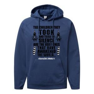 Every Child Matters Quote Performance Fleece Hoodie