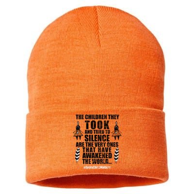 Every Child Matters Quote Sustainable Knit Beanie