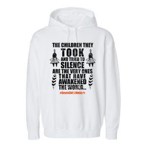 Every Child Matters Quote Garment-Dyed Fleece Hoodie