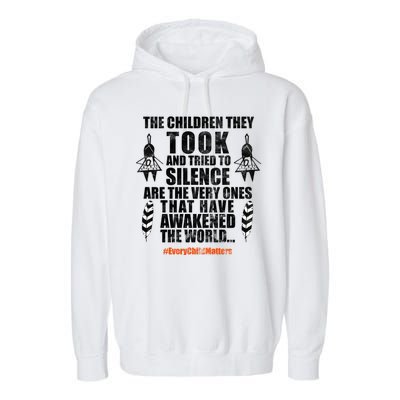 Every Child Matters Quote Garment-Dyed Fleece Hoodie