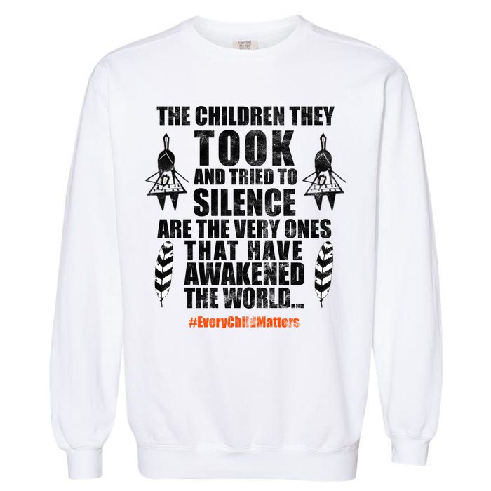 Every Child Matters Quote Garment-Dyed Sweatshirt