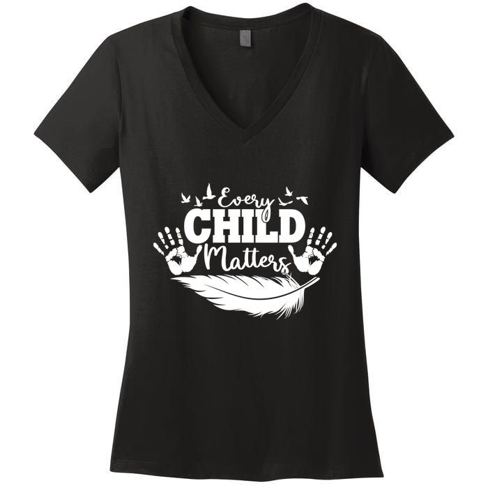 Every Child Matter Celebrate Orange Day Women's V-Neck T-Shirt