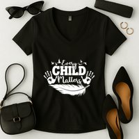Every Child Matter Celebrate Orange Day Women's V-Neck T-Shirt