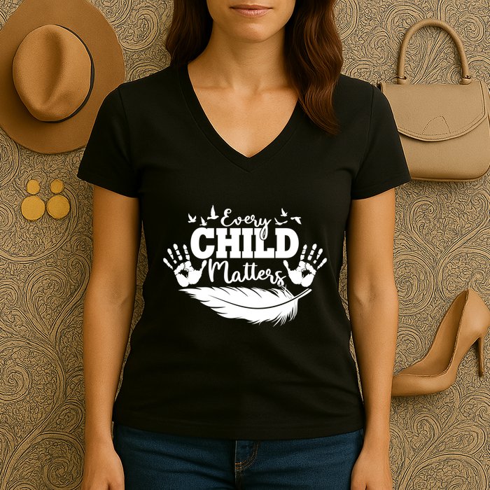 Every Child Matter Celebrate Orange Day Women's V-Neck T-Shirt