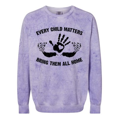 Every Child Matters Bring Them All Home Colorblast Crewneck Sweatshirt