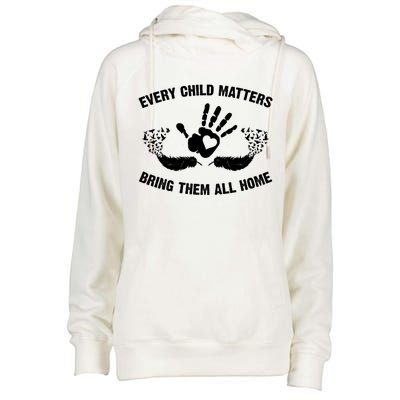 Every Child Matters Bring Them All Home Womens Funnel Neck Pullover Hood