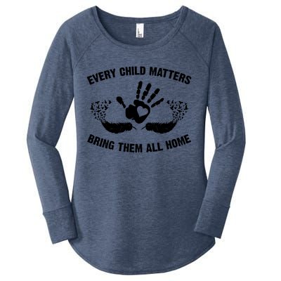 Every Child Matters Bring Them All Home Women's Perfect Tri Tunic Long Sleeve Shirt