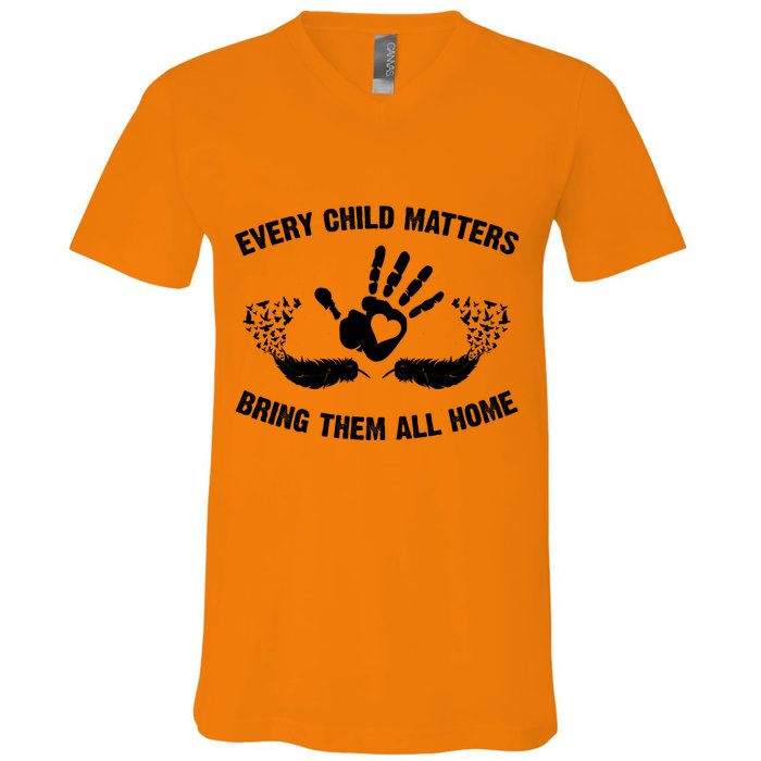 Every Child Matters Bring Them All Home V-Neck T-Shirt