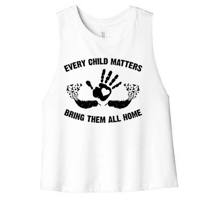 Every Child Matters Bring Them All Home Women's Racerback Cropped Tank