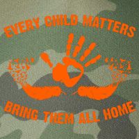 Every Child Matters Bring Them All Home Orange Handprint Legacy Tie Dye Trucker Hat