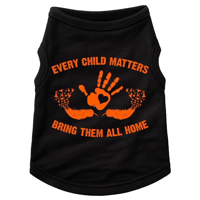 Every Child Matters Bring Them All Home Orange Handprint Doggie Tank