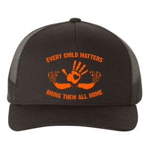 Every Child Matters Bring Them All Home Orange Handprint Yupoong Adult 5-Panel Trucker Hat