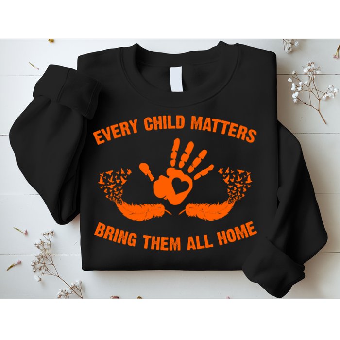 Every Child Matters Bring Them All Home Orange Handprint Sweatshirt