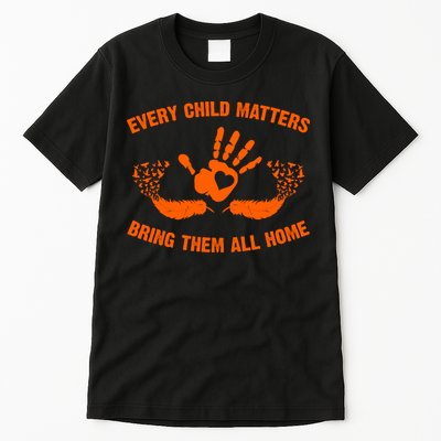 Every Child Matters Bring Them All Home Orange Handprint Tall T-Shirt