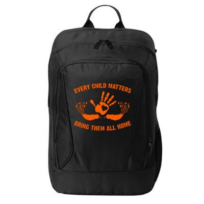 Every Child Matters Bring Them All Home Orange Handprint City Backpack