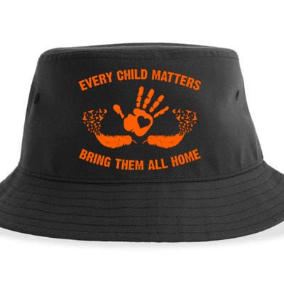 Every Child Matters Bring Them All Home Orange Handprint Sustainable Bucket Hat