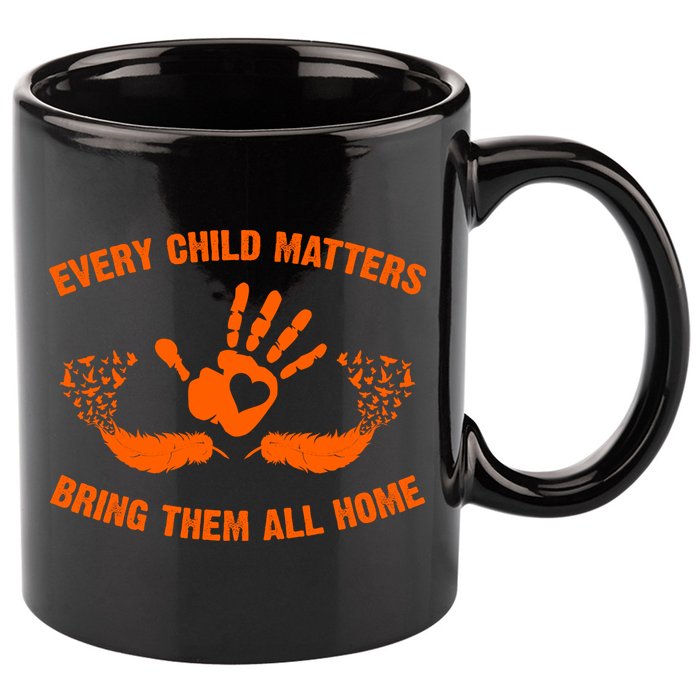 Every Child Matters Bring Them All Home Orange Handprint 11oz C Handle Ceramic Mug