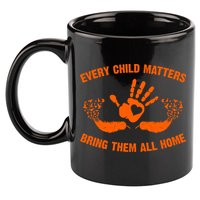 Every Child Matters Bring Them All Home Orange Handprint 11oz C Handle Ceramic Mug