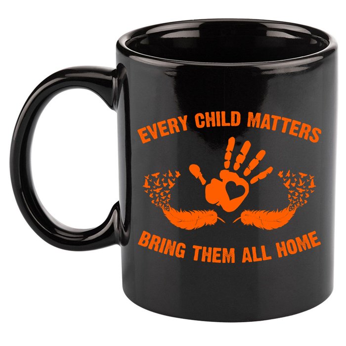 Every Child Matters Bring Them All Home Orange Handprint 11oz C Handle Ceramic Mug