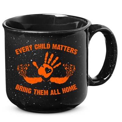 Every Child Matters Bring Them All Home Orange Handprint 15oz Campfire Ceramic Mug