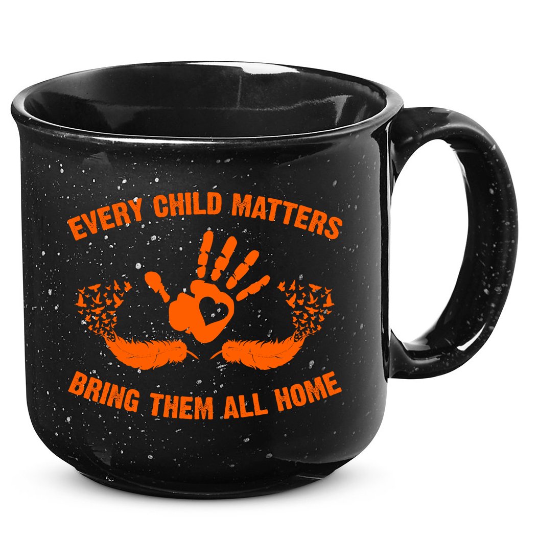 Every Child Matters Bring Them All Home Orange Handprint 15oz Campfire Ceramic Mug