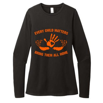 Every Child Matters Bring Them All Home Orange Handprint Womens CVC Long Sleeve Shirt