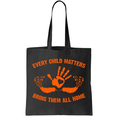 Every Child Matters Bring Them All Home Orange Handprint Tote Bag