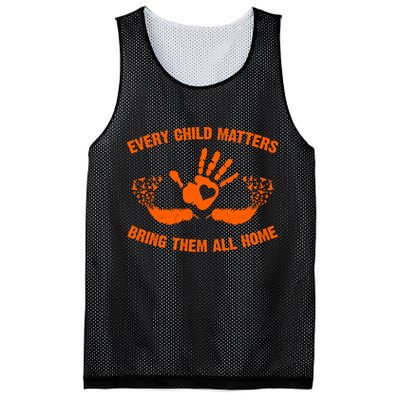 Every Child Matters Bring Them All Home Orange Handprint Mesh Reversible Basketball Jersey Tank