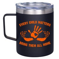 Every Child Matters Bring Them All Home Orange Handprint 12oz Stainless Steel Coffee Mug