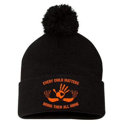 Every Child Matters Bring Them All Home Orange Handprint Pom Pom 12in Knit Beanie