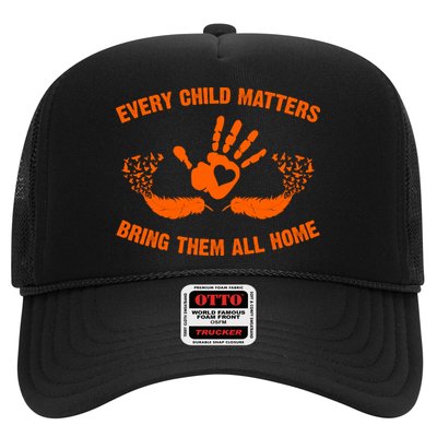 Every Child Matters Bring Them All Home Orange Handprint Trucker Hat