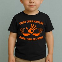 Every Child Matters Bring Them All Home Orange Handprint Toddler T-Shirt