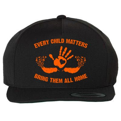 Every Child Matters Bring Them All Home Orange Handprint Wool Snapback Cap