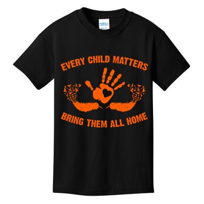 Every Child Matters Bring Them All Home Orange Handprint Kids T-Shirt
