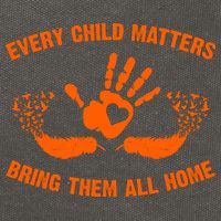 Every Child Matters Bring Them All Home Orange Handprint Cotton Canvas Backpack