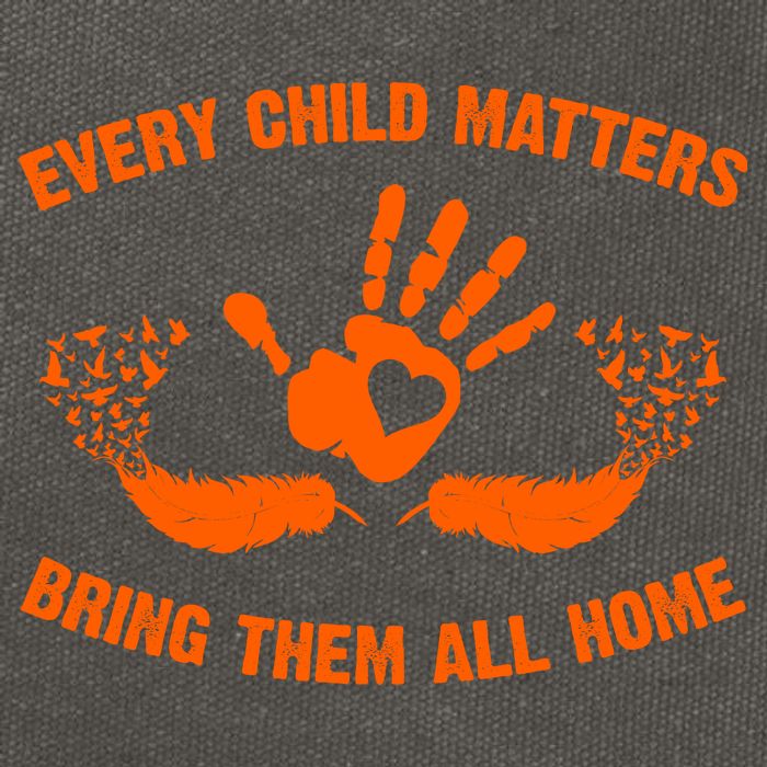 Every Child Matters Bring Them All Home Orange Handprint Cotton Canvas Backpack