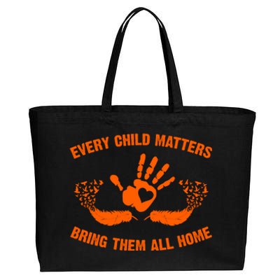 Every Child Matters Bring Them All Home Orange Handprint Cotton Canvas Jumbo Tote