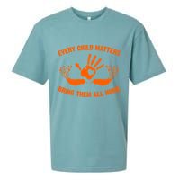 Every Child Matters Bring Them All Home Orange Handprint Sueded Cloud Jersey T-Shirt