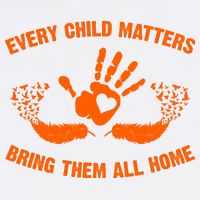 Every Child Matters Bring Them All Home Orange Handprint Garment-Dyed Sweatshirt