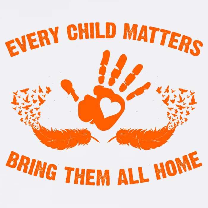 Every Child Matters Bring Them All Home Orange Handprint Garment-Dyed Sweatshirt