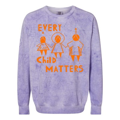 Every Child Matters Orange Print Colorblast Crewneck Sweatshirt