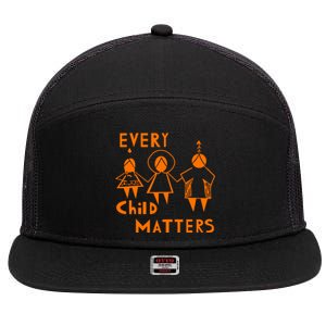 Every Child Matters Orange Print 7 Panel Mesh Trucker Snapback Hat